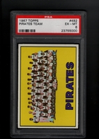 1967 Topps #492 Pirates Team PSA 6 EX-MT PITTSBURGH PIRATES